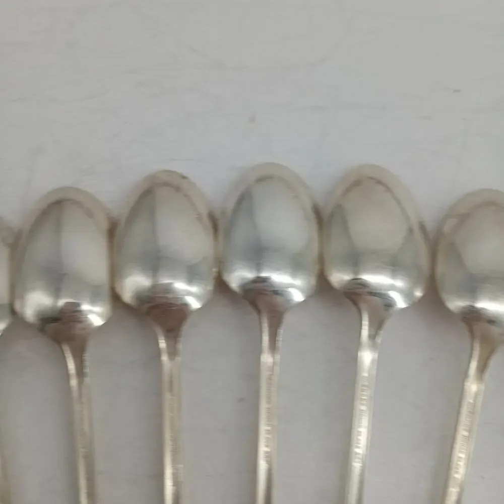 8X LHTsp Harmony House Wallace Serenade Silverplate Long Handled Tea Spoons Vtg
